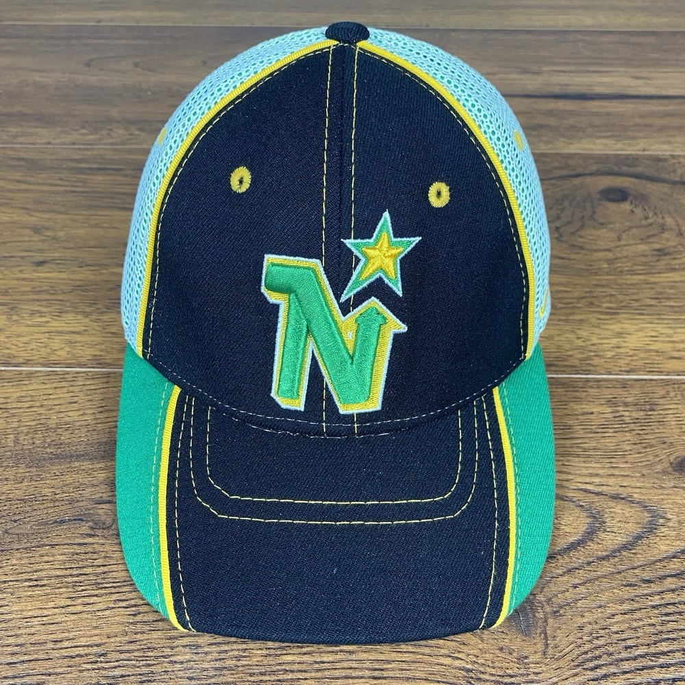 Vintage Minnesota North Stars Hat Zephyr Z1 Fit Cap Mens Medium Large M/L Green